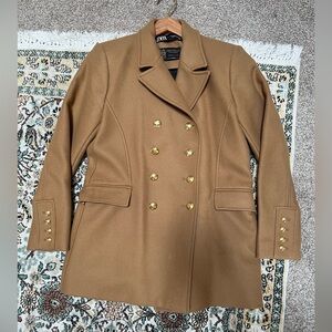 Zara Manteca Wool Coat L